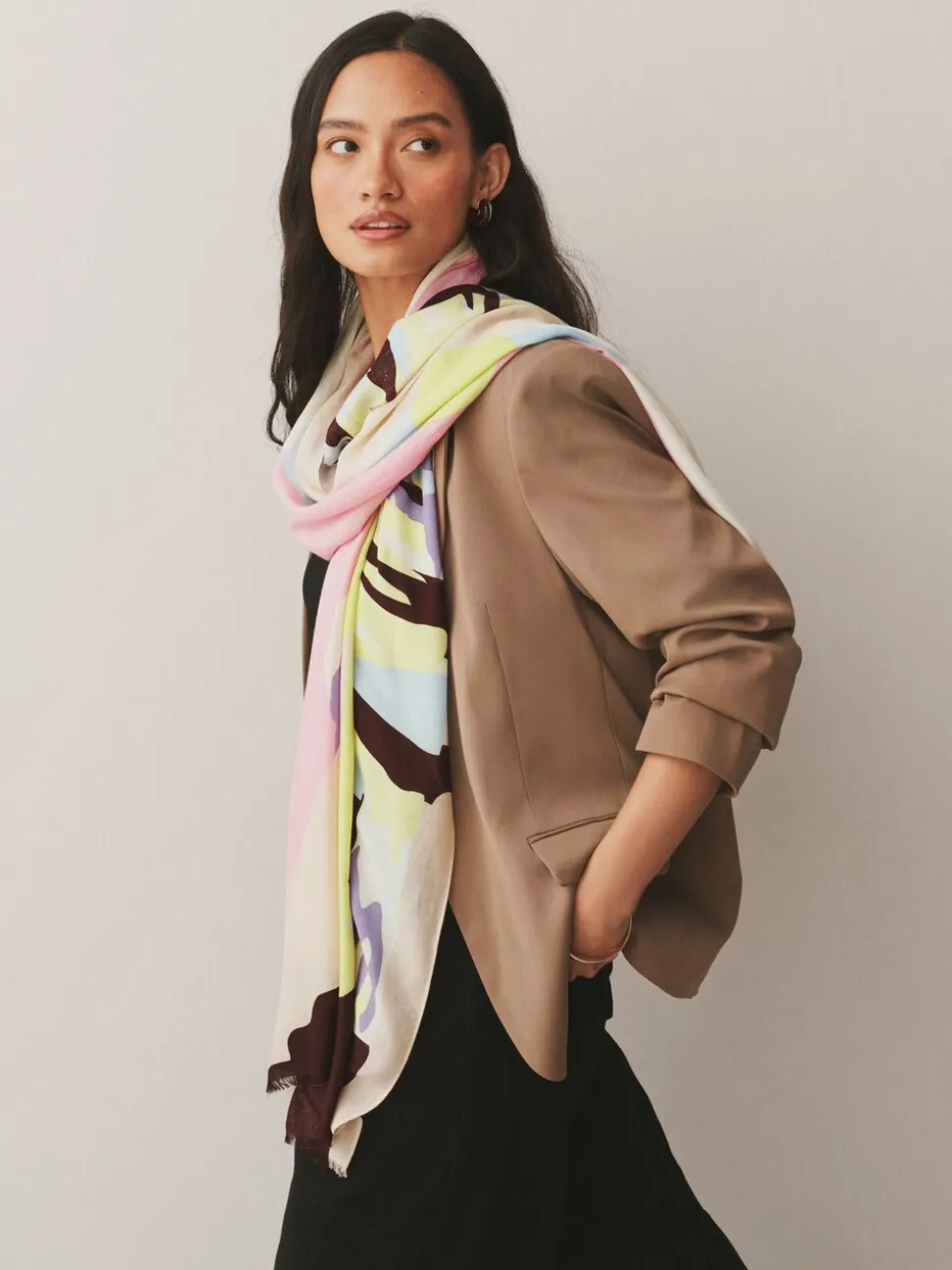Scenic Pink Lightweight Scarf