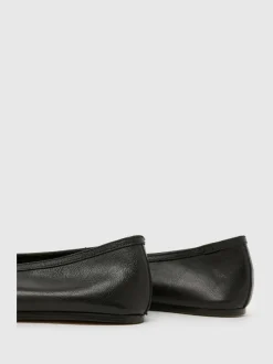 Schuh Black Lessie Suede Ballet Shoes