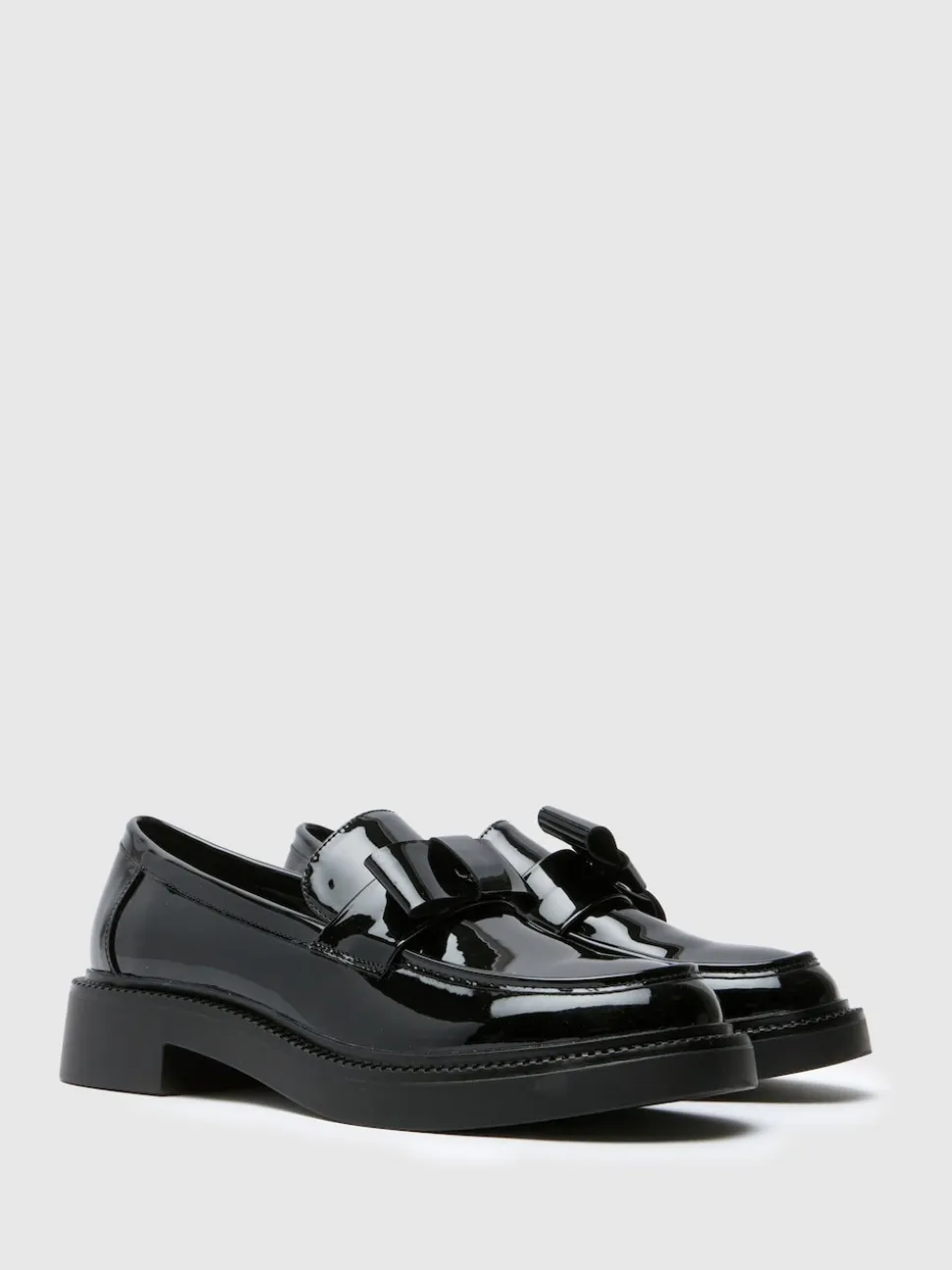 Schuh Black Lidia Patent Bow Loafers