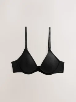 self. Black Pad Plunge Smoothing Scoop Bra