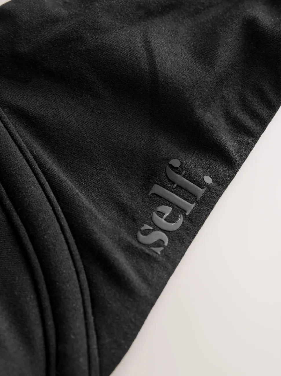 self. Black Pad Plunge Smoothing Scoop Bra