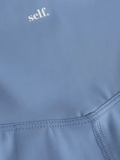 self. Blue High Waist Leggings