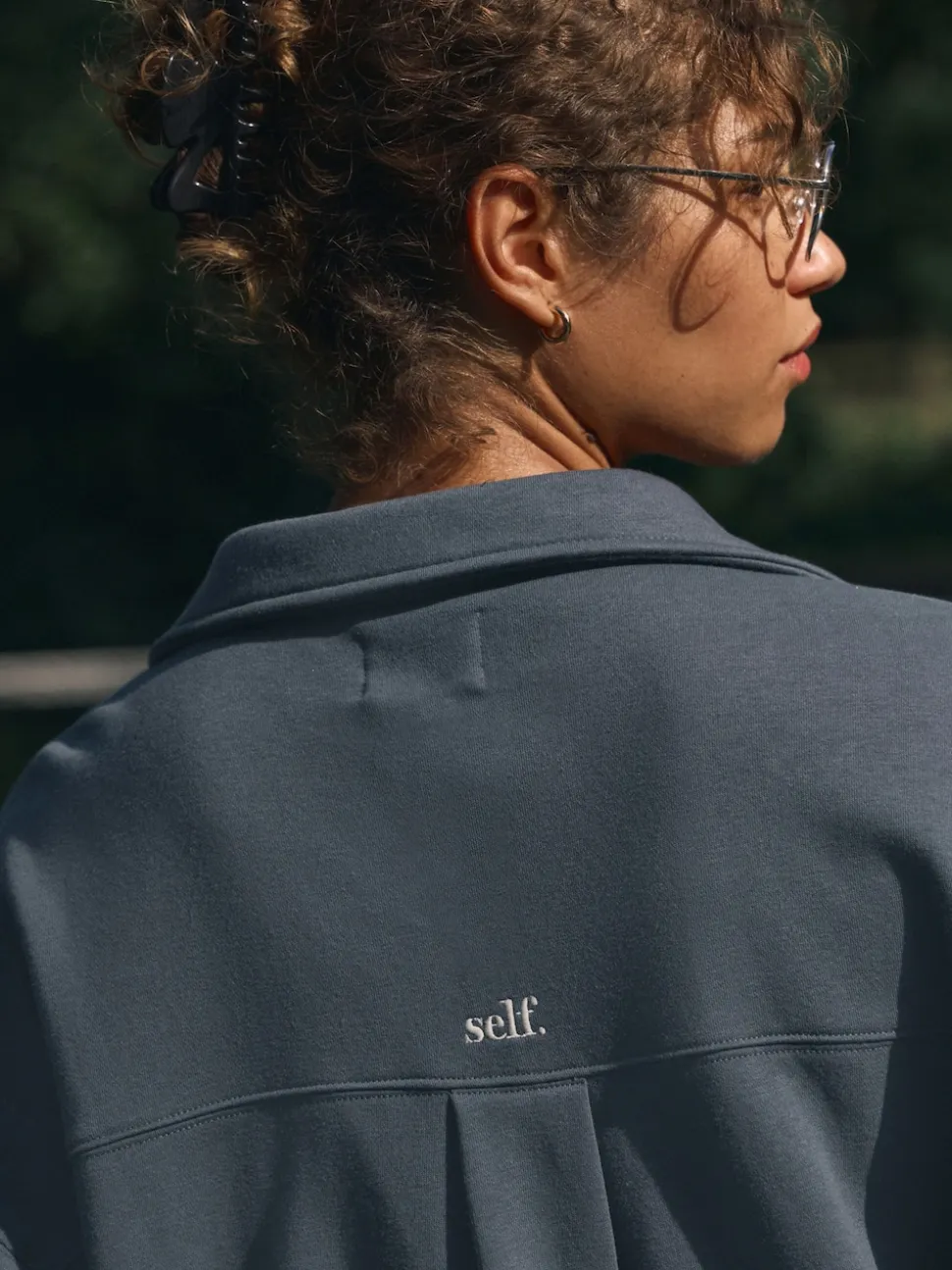 self. Blue Rugby Sweatshirt