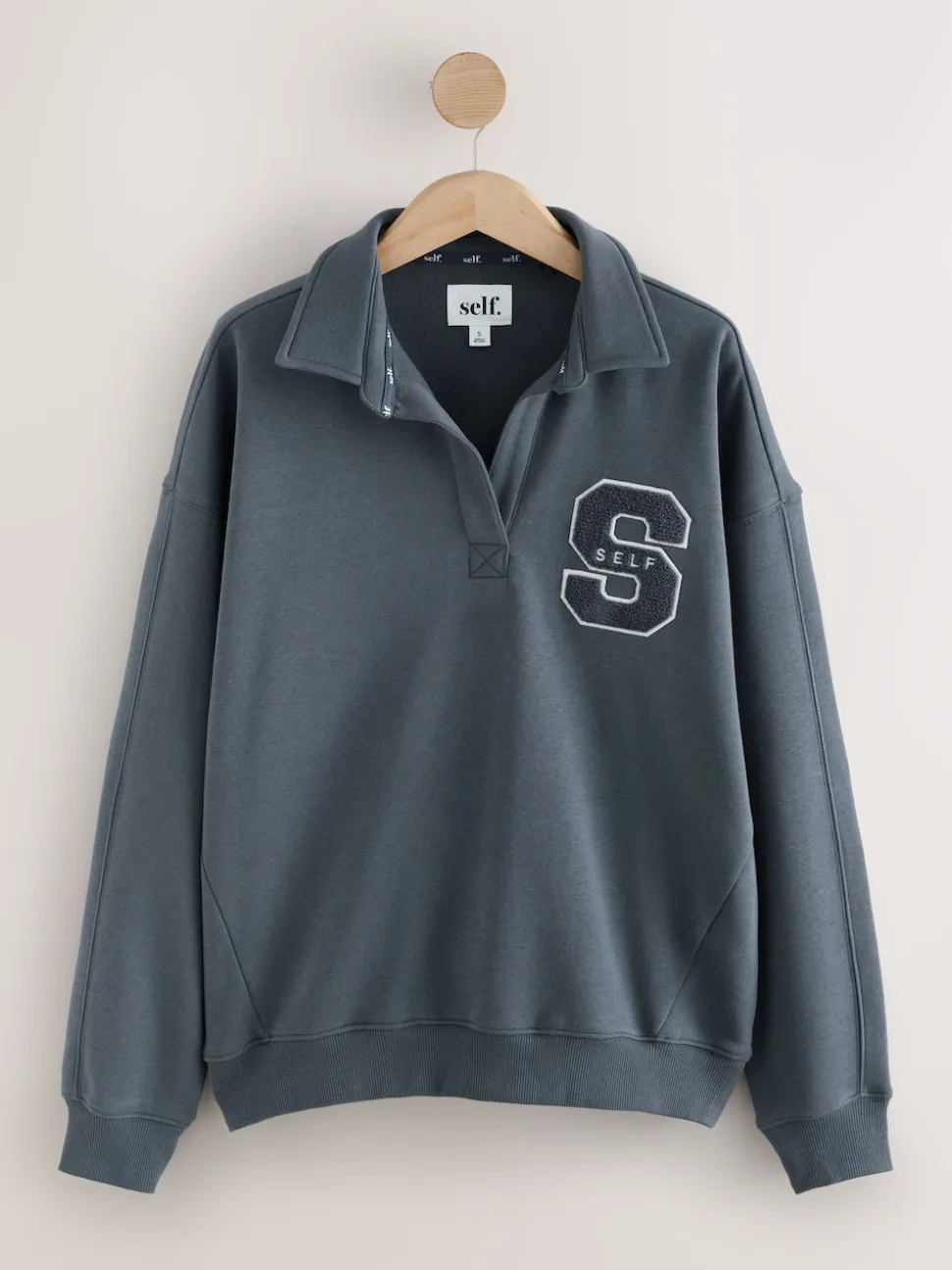 self. Blue Rugby Sweatshirt