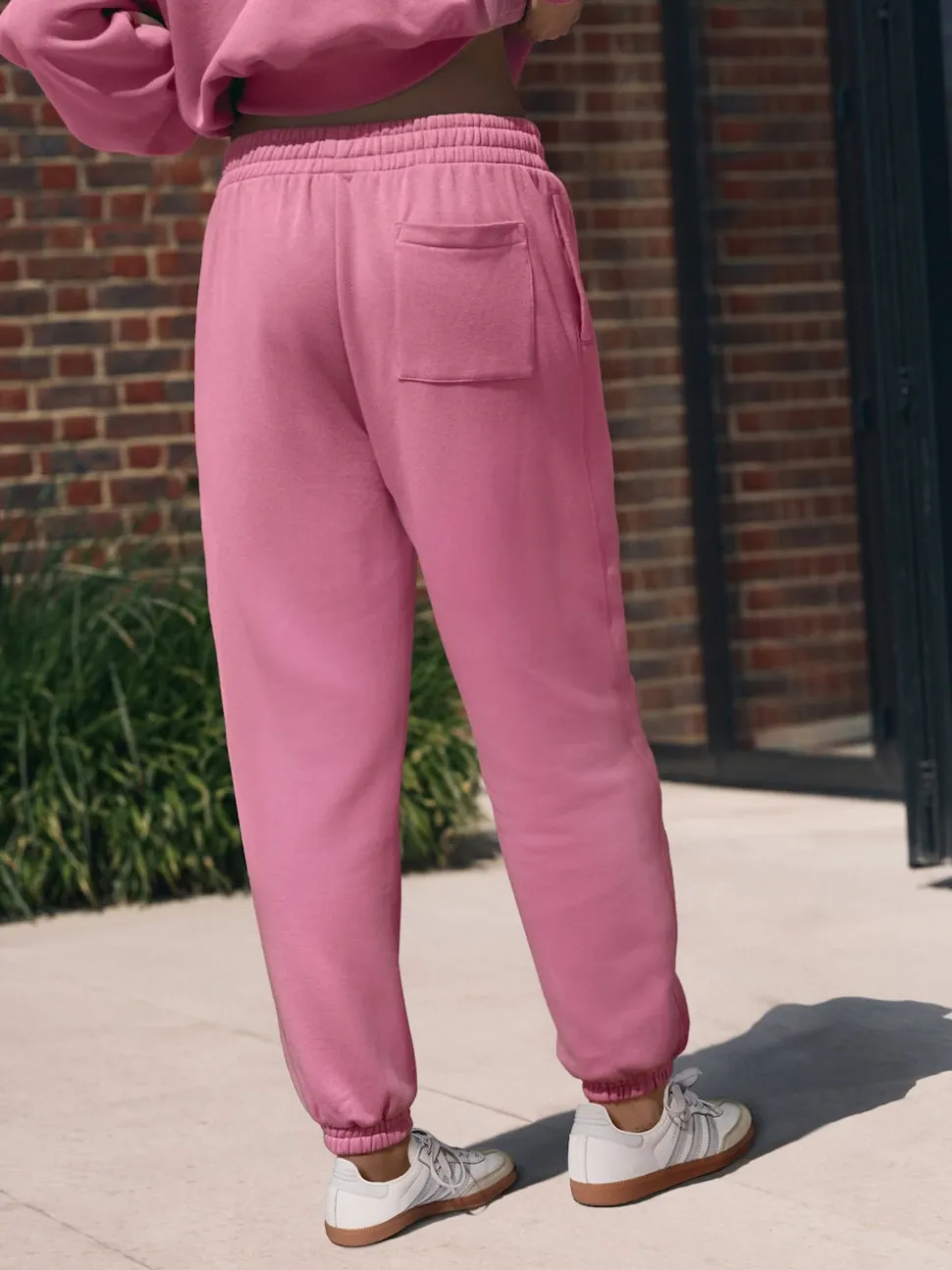 self. Bright Pink Cuffed Joggers
