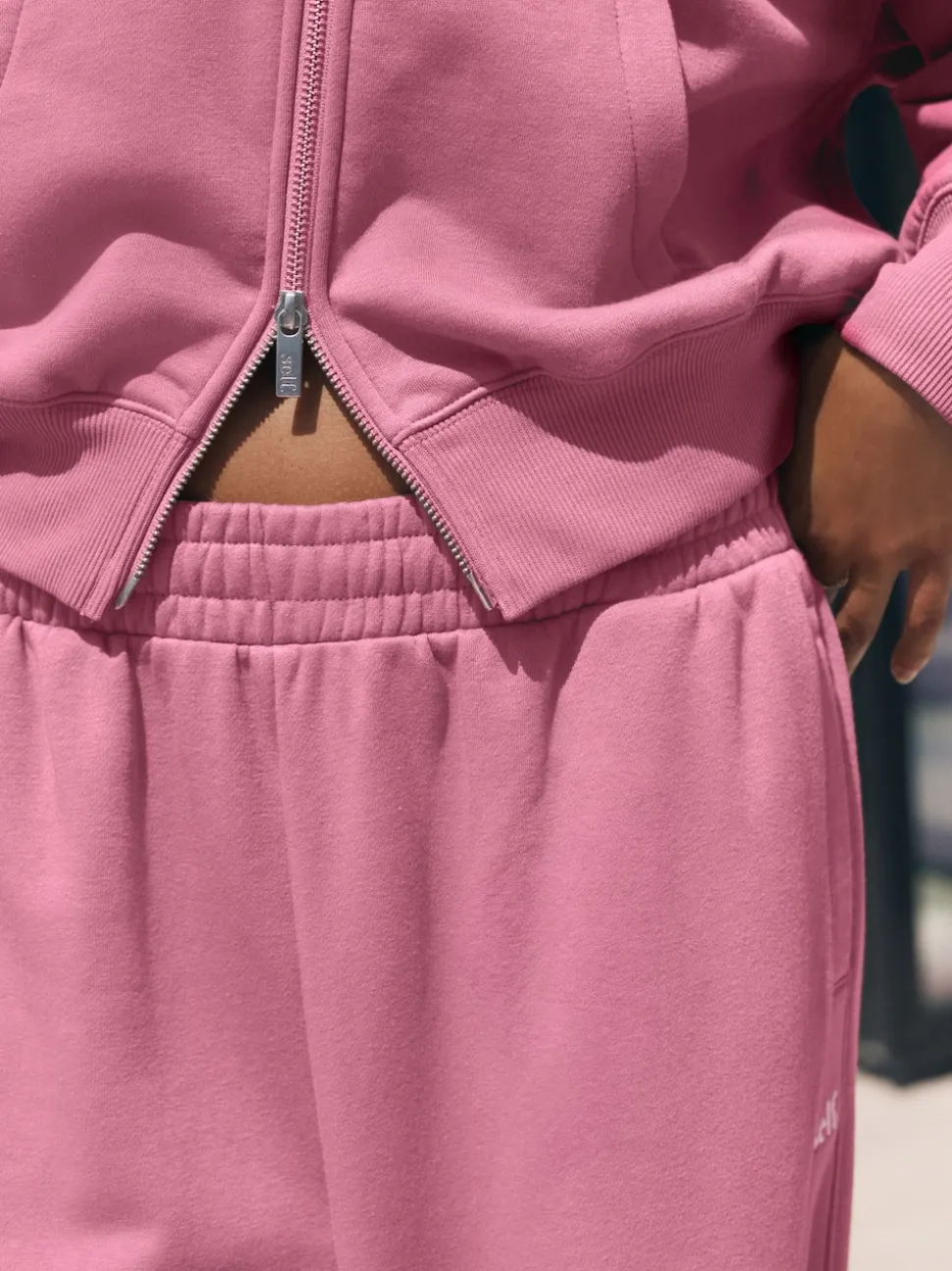 self. Bright Pink Hooded Zip Through Jacket