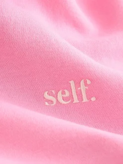 self. Bright Pink Hooded Zip Through Jacket