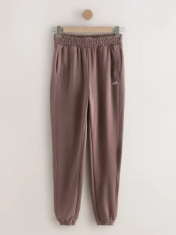 self. Brown Cuffed Joggers
