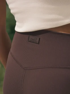 self. Chocolate Rib Wide Leggings