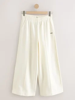 self. Cream Wide Leg Joggers
