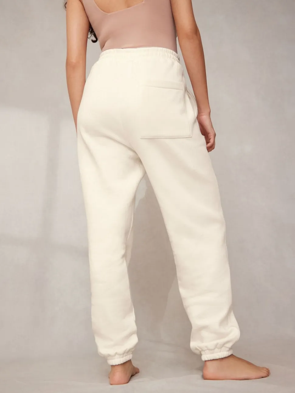 self. Ecru Cuffed Joggers