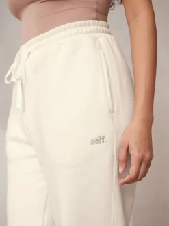 self. Ecru Cuffed Joggers