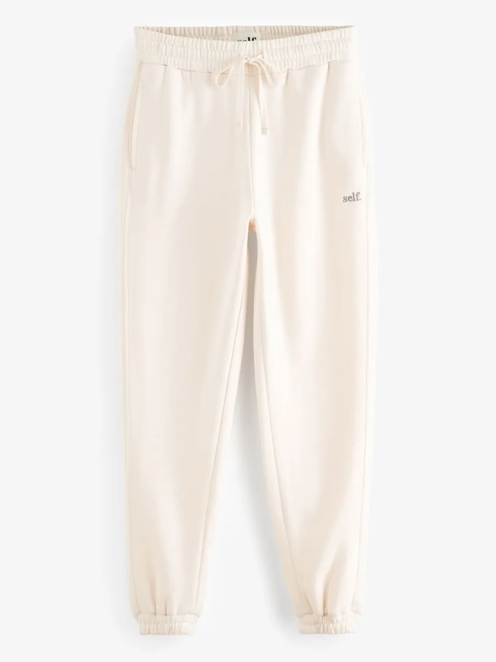 self. Ecru Cuffed Joggers