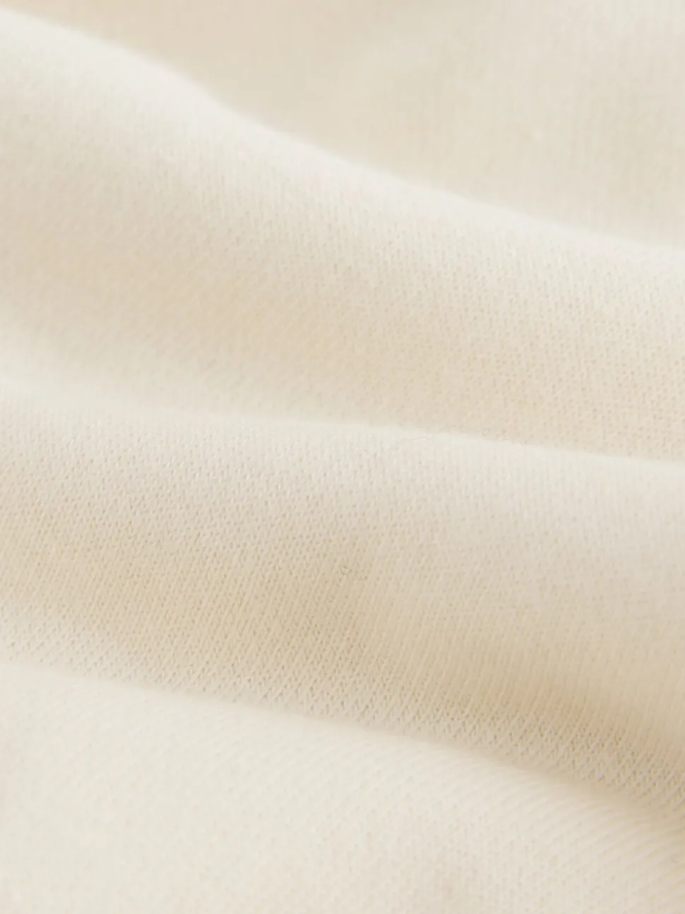 self. Ecru Half Zip Collar Sweatshirt