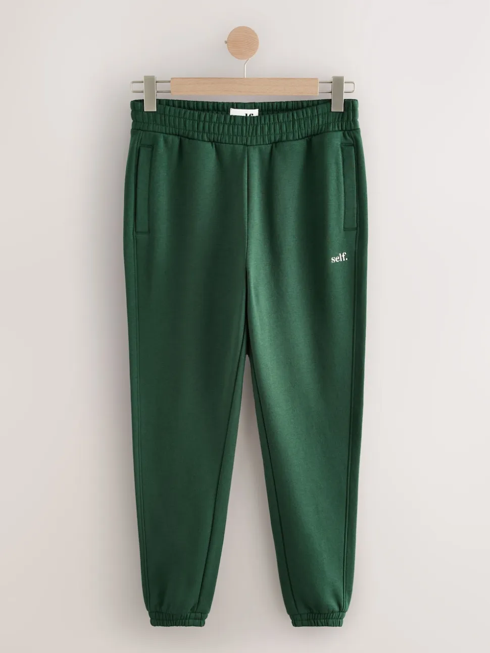 self. Green Cuffed Joggers