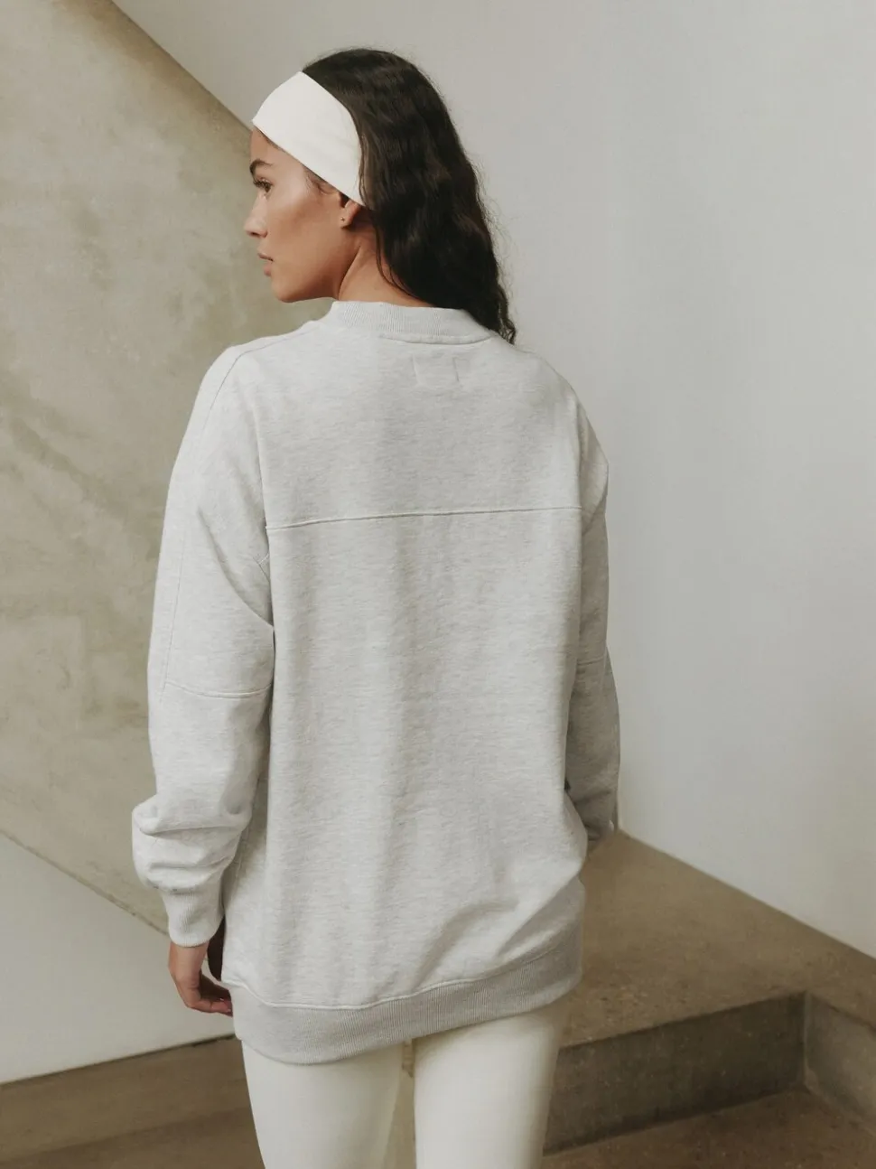 self. Grey Boucle Sweatshirt