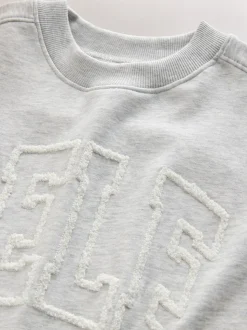 self. Grey Boucle Sweatshirt