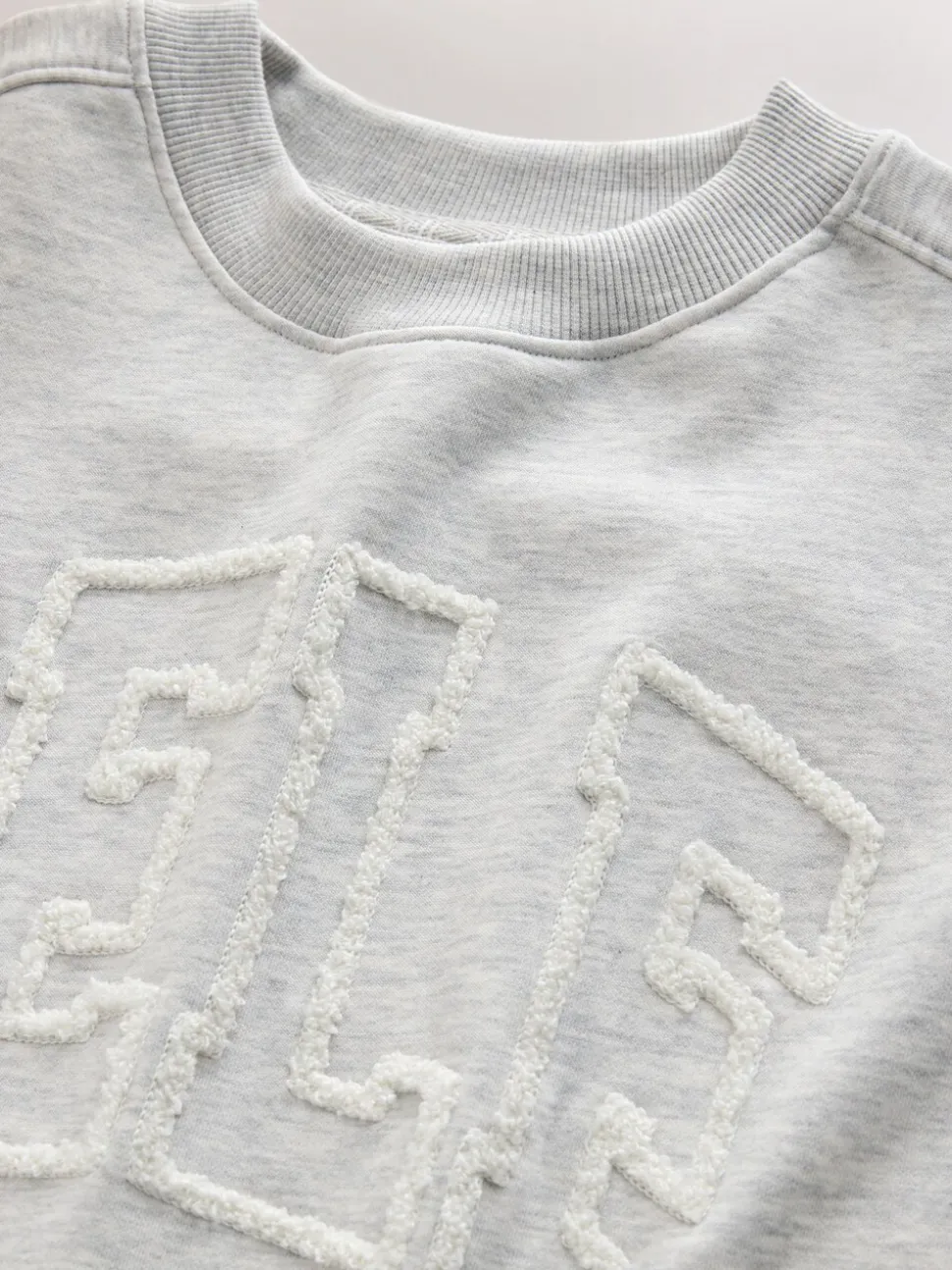 self. Grey Boucle Sweatshirt