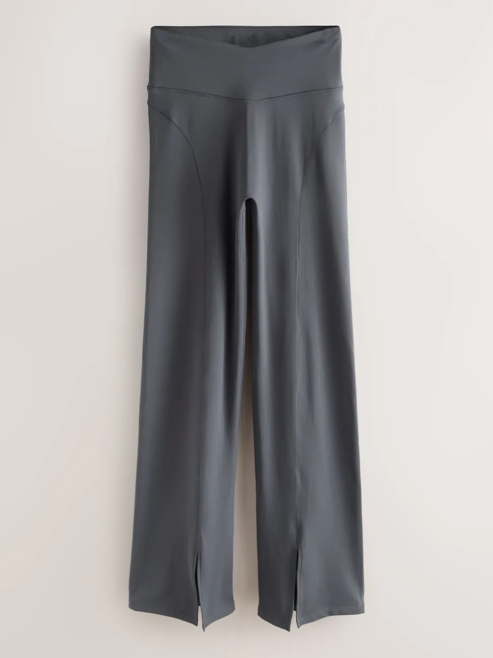 self. Grey High Waist Flared Leggings