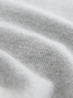 self. Grey Marl Cotton Rib Scoop Neck Vest