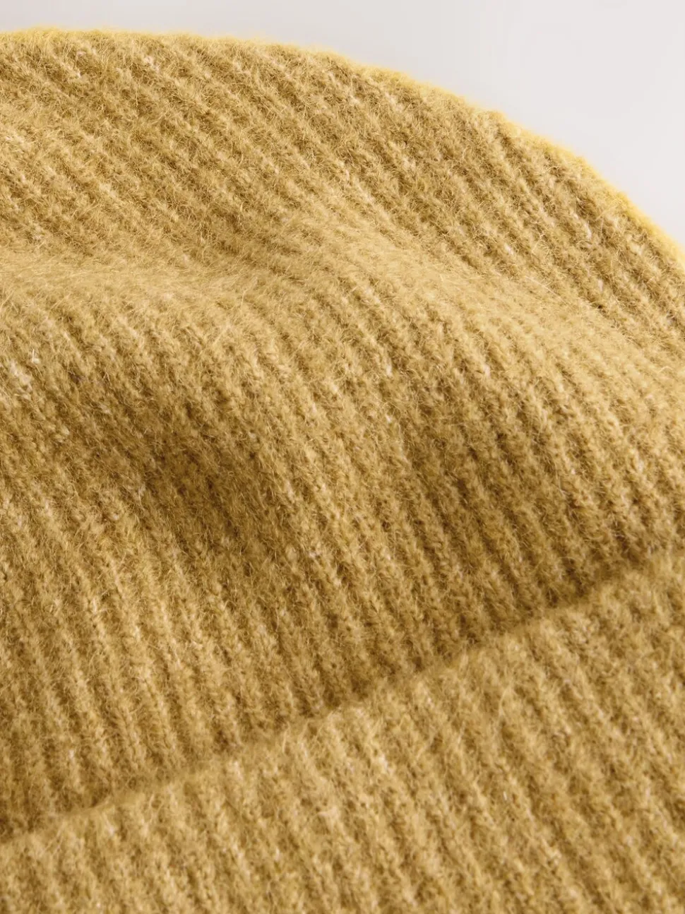 self. Lime Green Knitted Beanie Hat