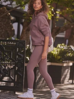 self. Mauve High Waist Leggings