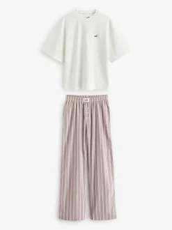 self. Mauve Short Sleeve Pyjamas