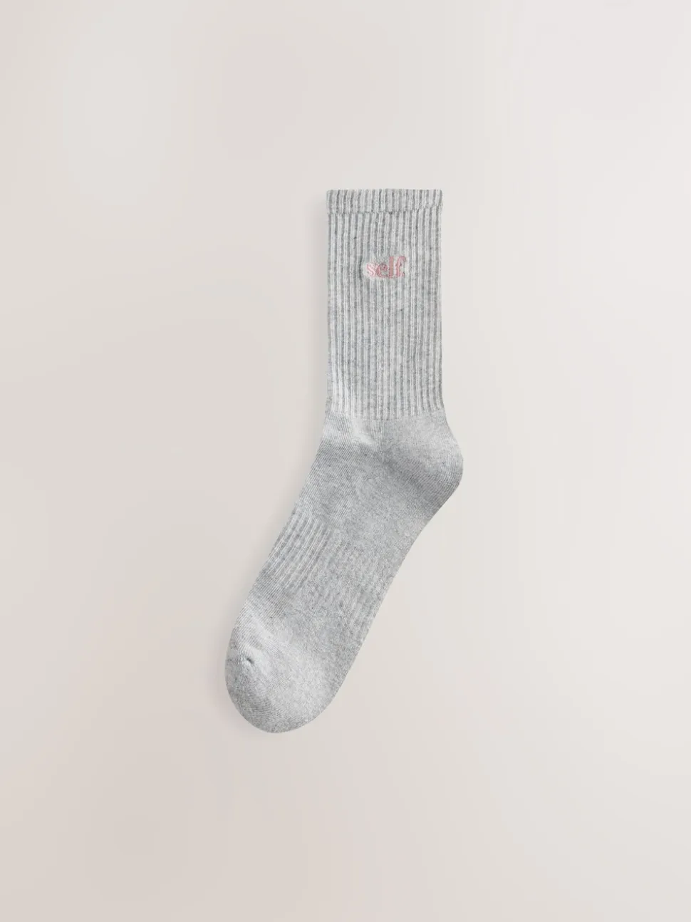 self. Mauve/Grey/Cream 3 Pack Cushion Sole Lounge Ankle Socks 3 Pack