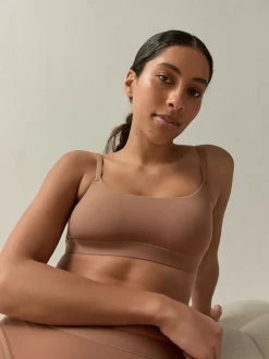 self. Mocha Nude Bralette Bra