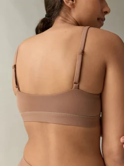 self. Mocha Nude Bralette Bra