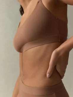 self. Mocha Nude Bralette Bra