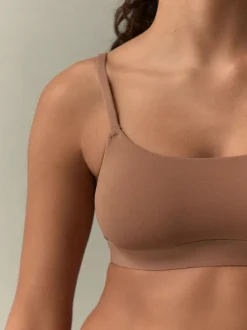 self. Mocha Nude Bralette Bra