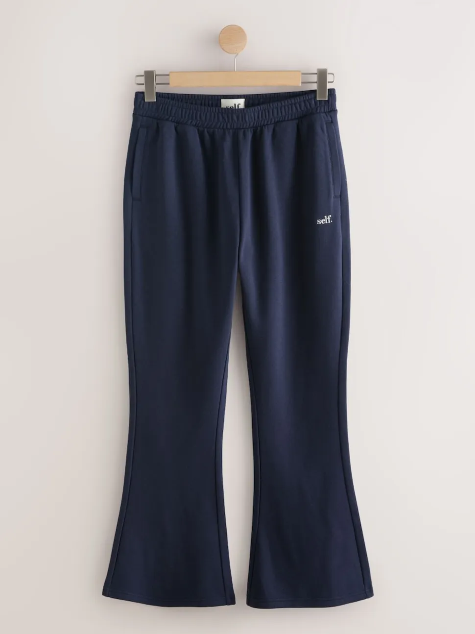 self. Navy Wide Leg Joggers