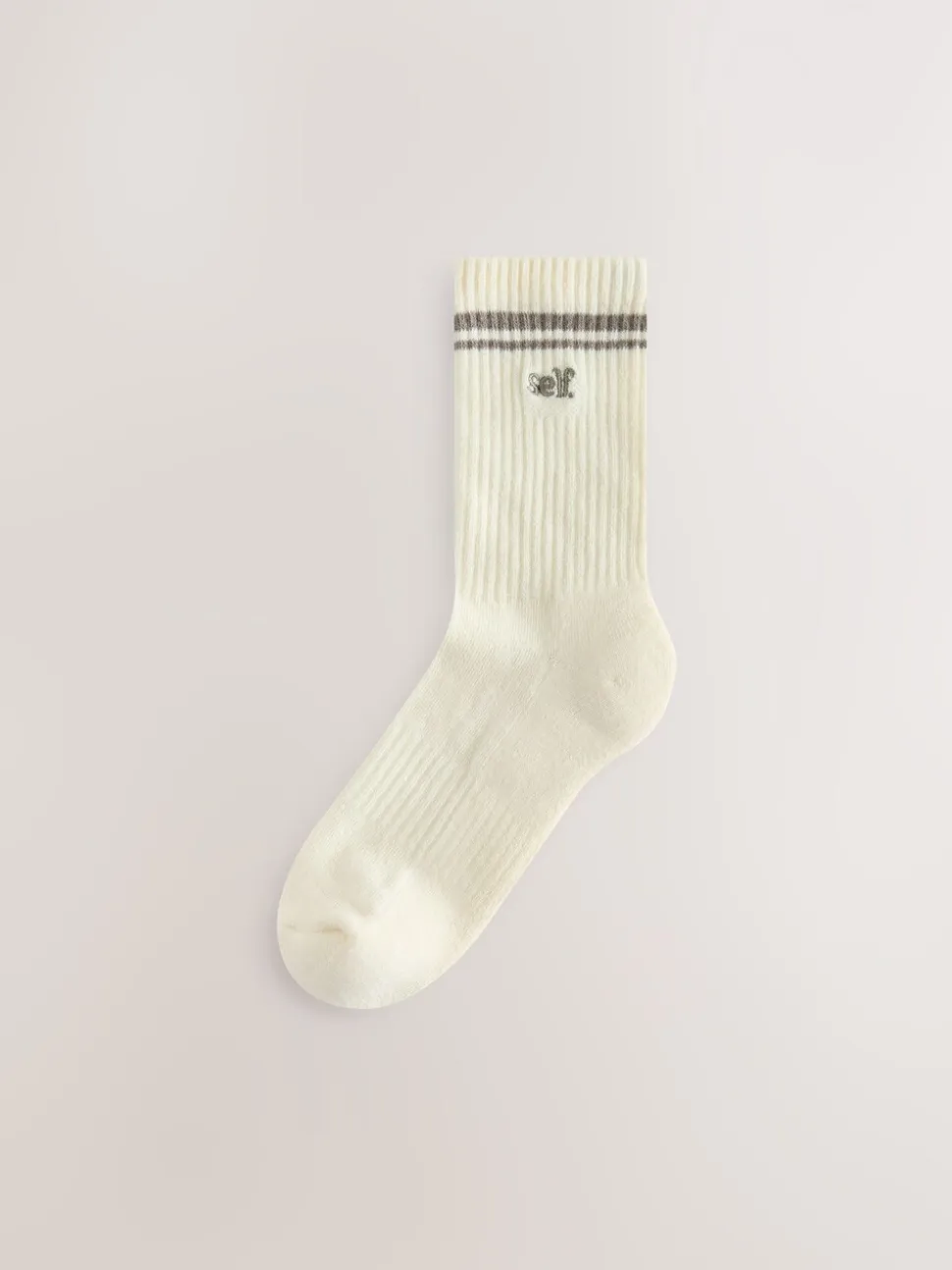 self. Neutral/Black Cushion Sole Lounge Ankle Socks 7 Pack