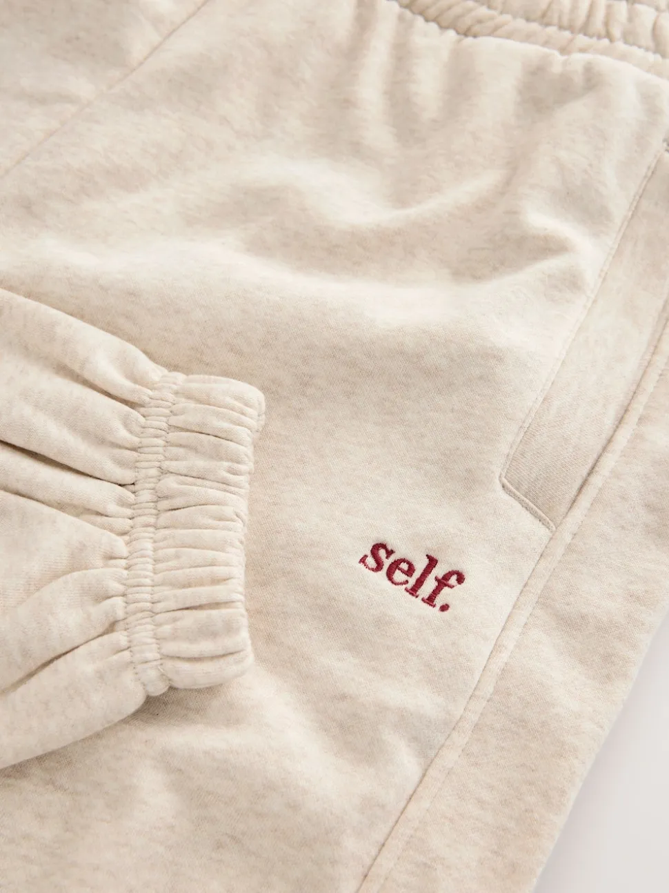 self. Oatmeal Cuffed Joggers