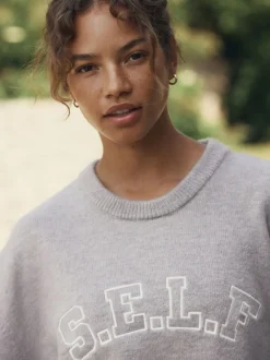 self. Oatmeal Knit Jumper