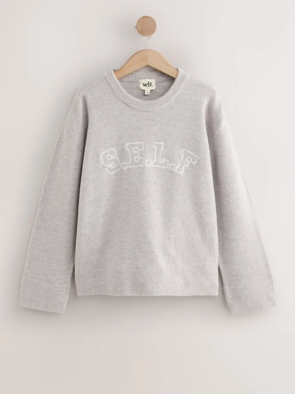 self. Oatmeal Knit Jumper