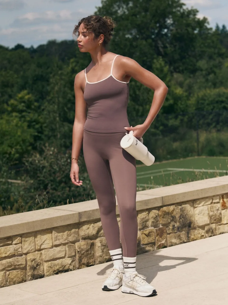 self. Peppercorn Brown High Waist Leggings