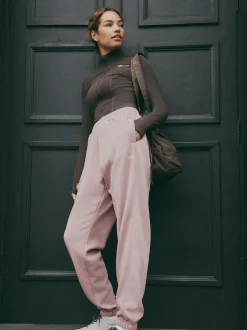 self. Pink Cuffed Joggers