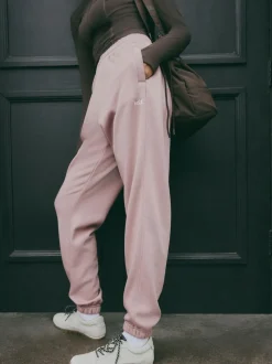 self. Pink Cuffed Joggers