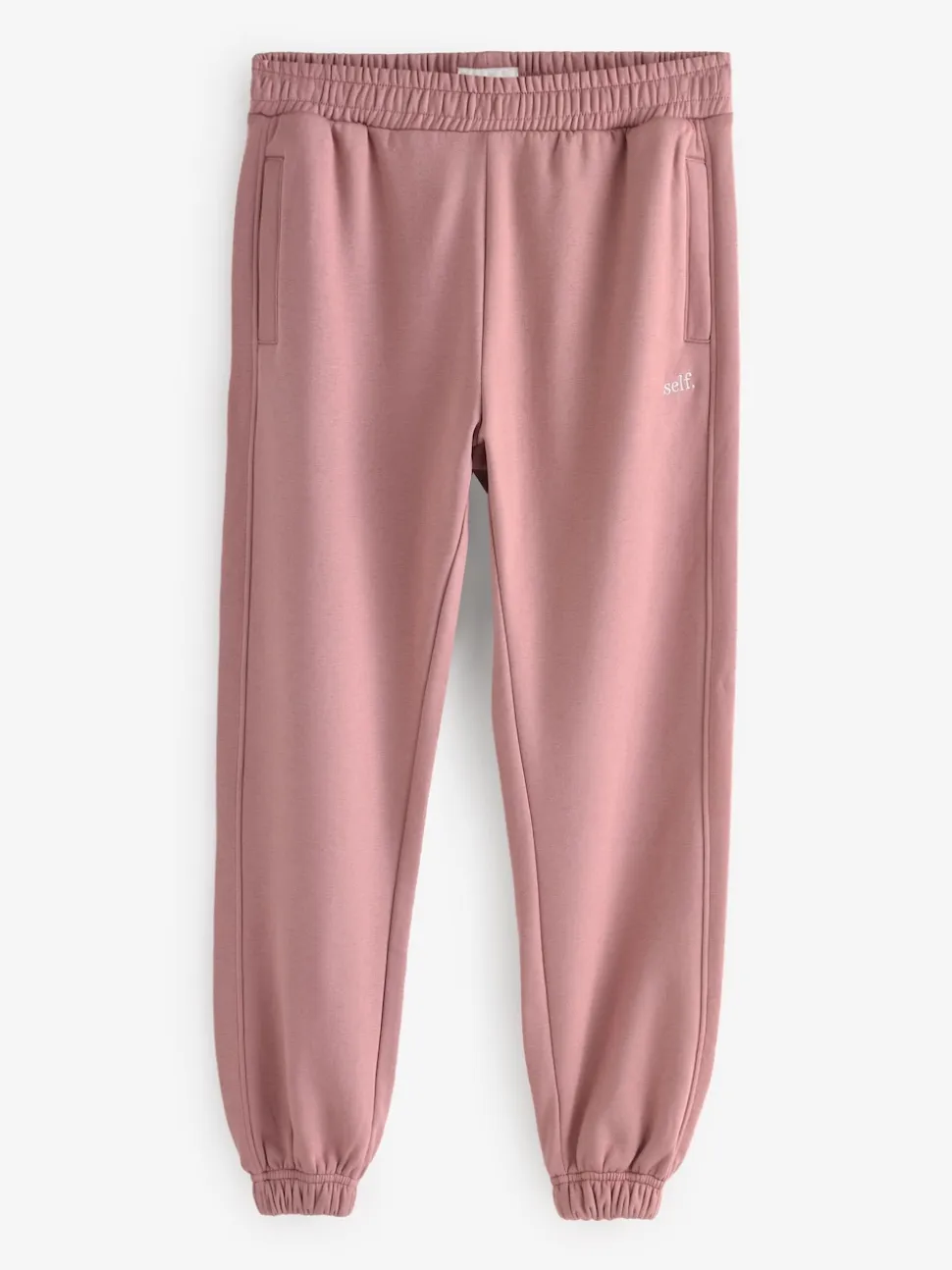 self. Pink Cuffed Joggers