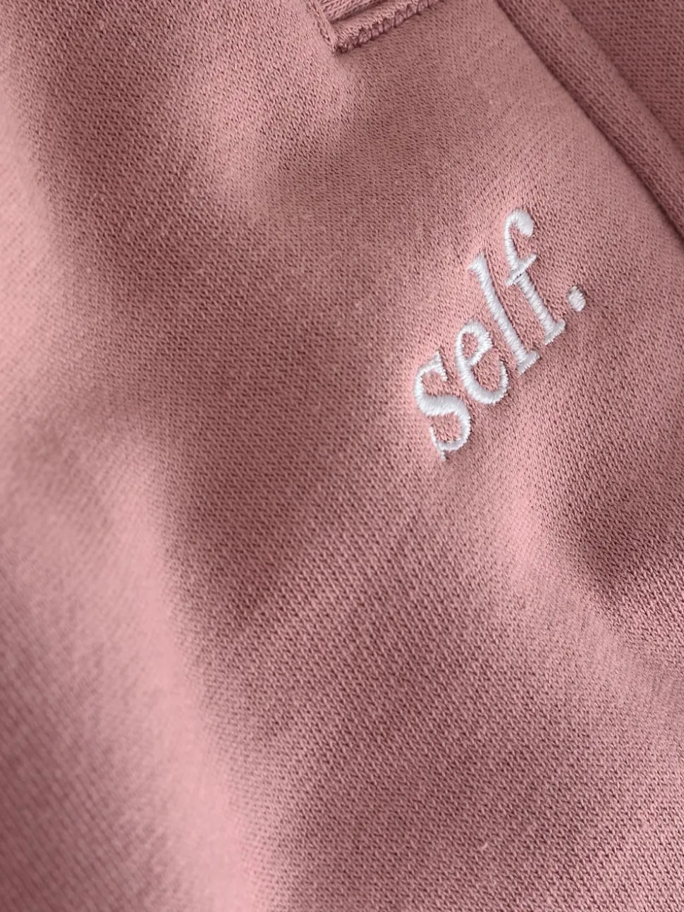 self. Pink Cuffed Joggers