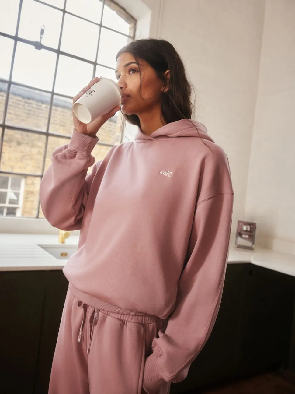 self. Pink Hoodie
