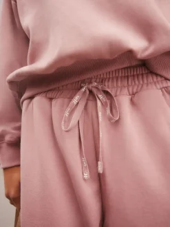 self. Pink Wide Leg Joggers