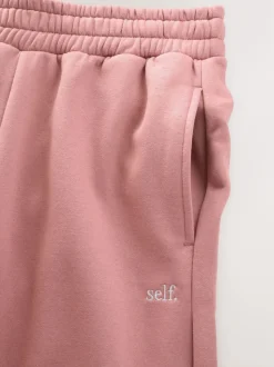 self. Pink Wide Leg Joggers