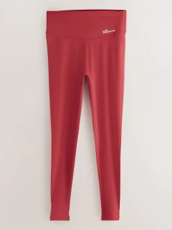 self. Red High Waist Leggings
