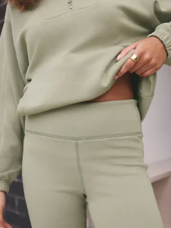 self. Sage Green Kickflare Joggers