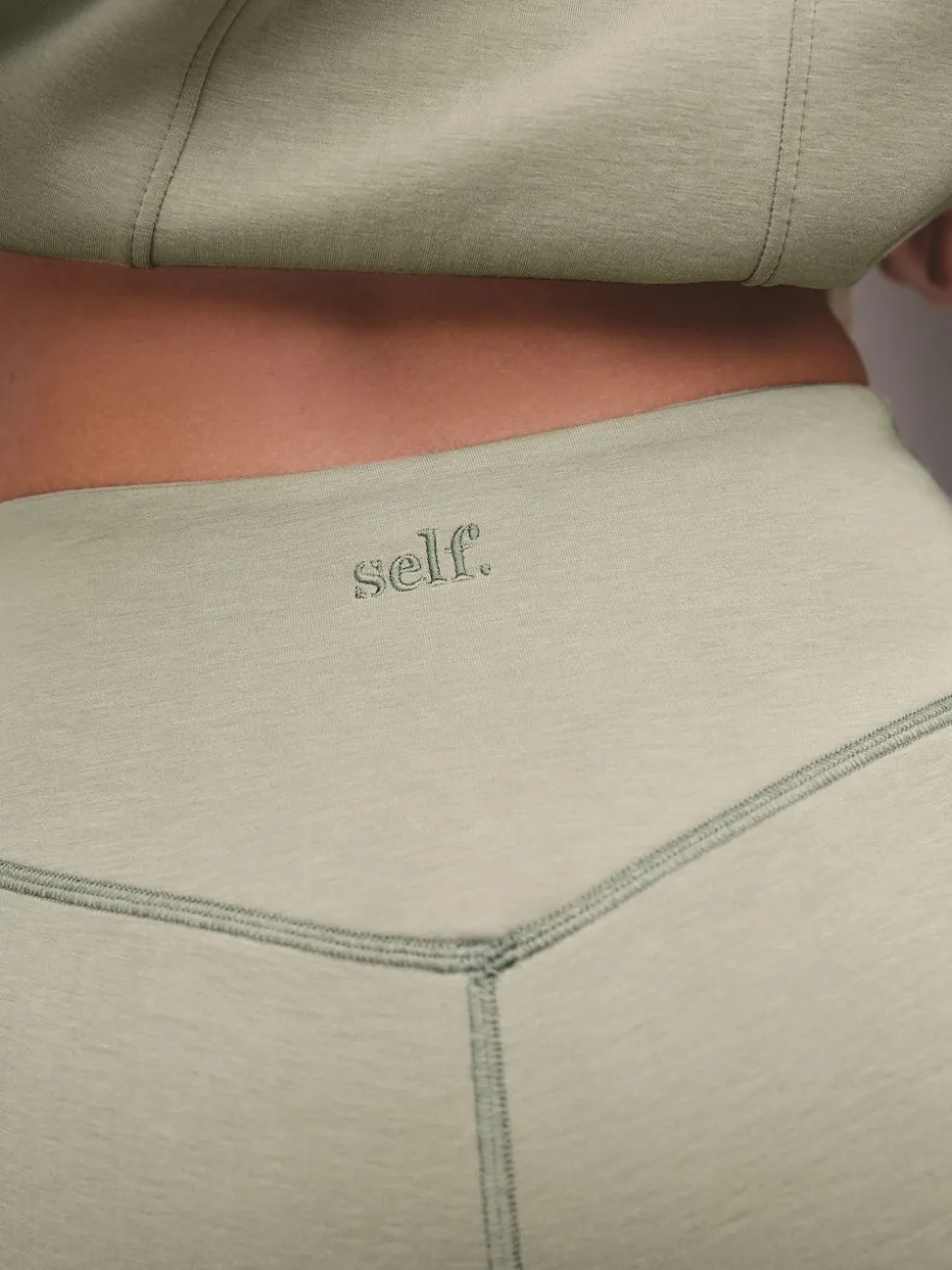 self. Sage Green Kickflare Joggers