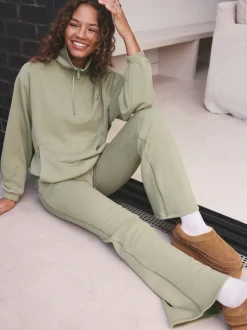 self. Sage Green Kickflare Joggers