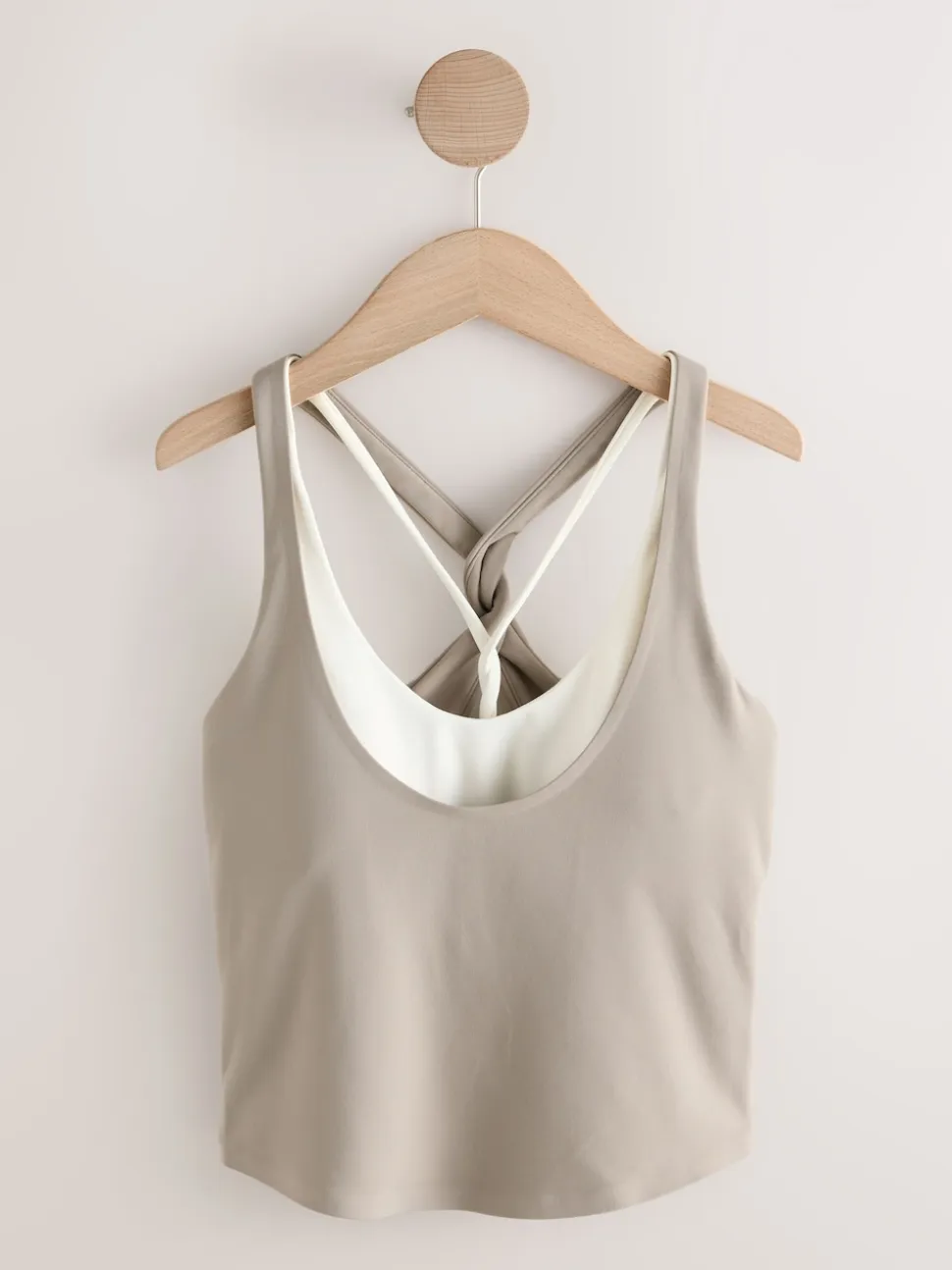 self. Stone Twist Back Crop Top